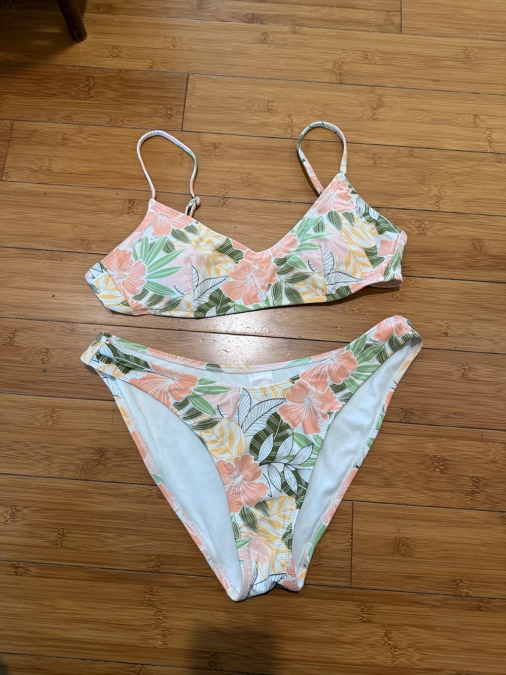 Target Peach & Green Floral Bikini
